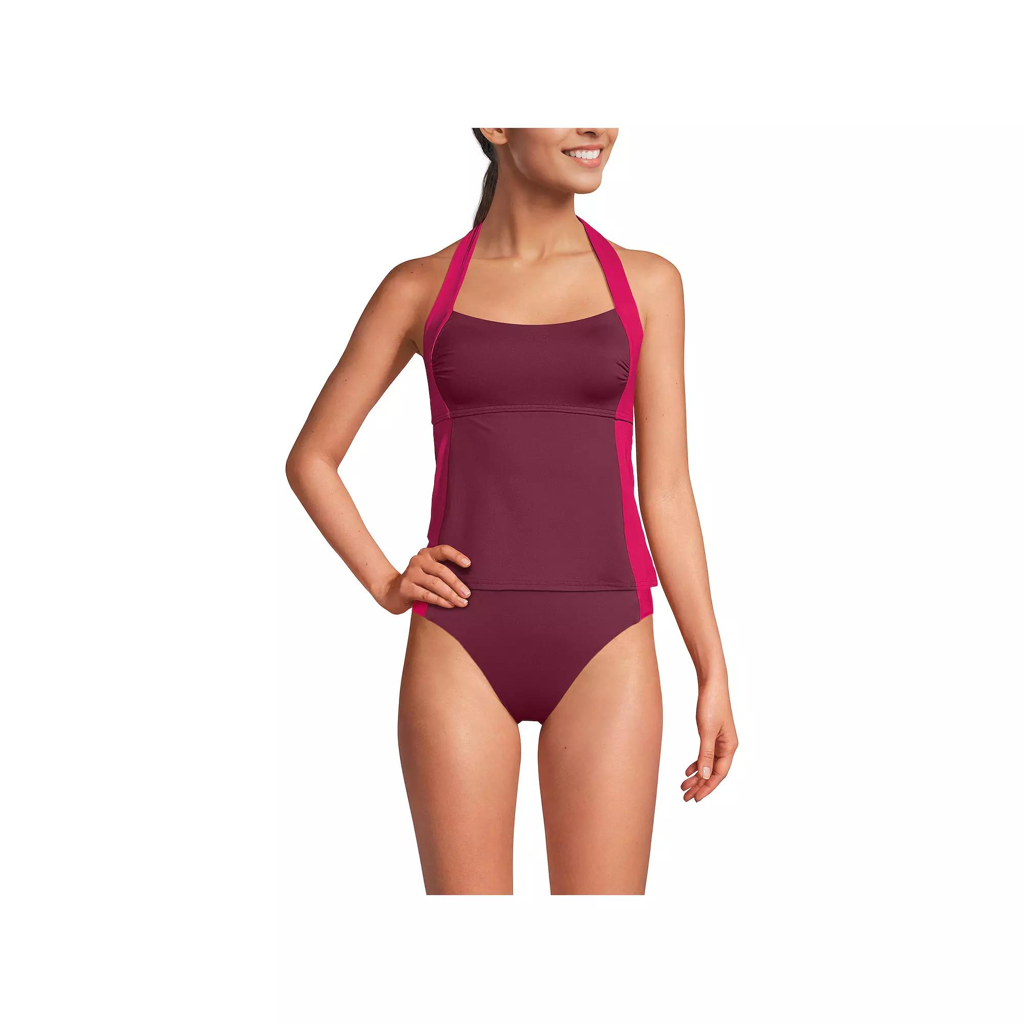 Women's Lands' End Seamed Halter Swim Top,  Product Image