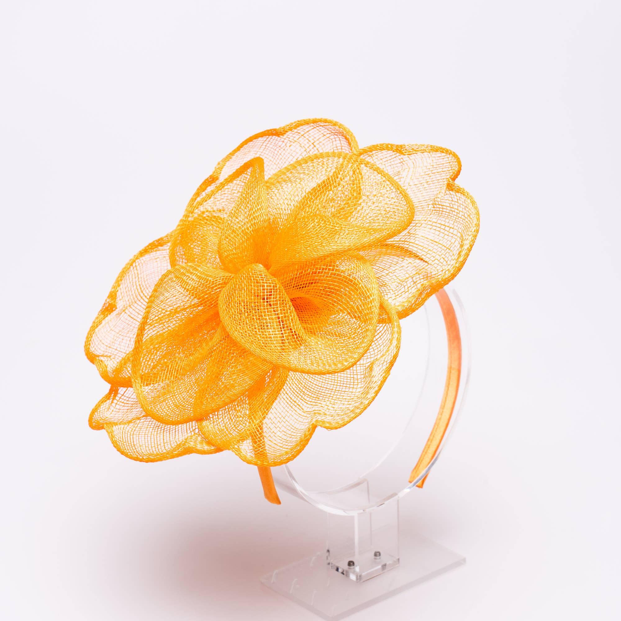 Sinamay Peony Pedal Narrow Headband Fascinator Product Image