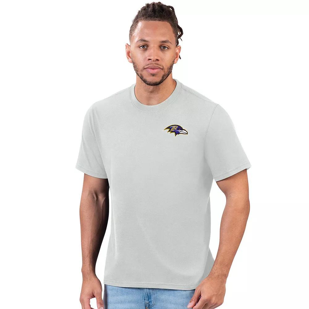 Men's Margaritaville Gray Baltimore Ravens Time Flies T-Shirt, Size: Large, Grey Product Image