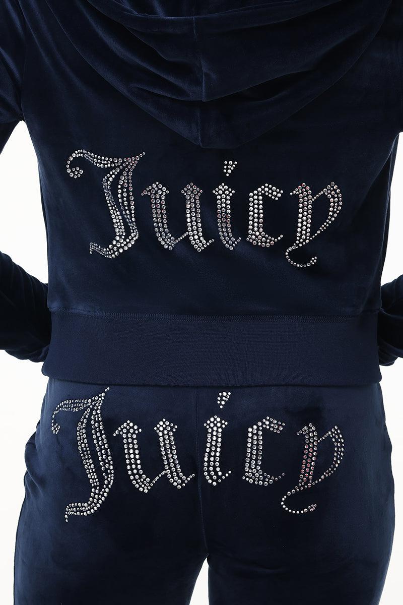 Custom Zodiac OG Big Bling Velour Hoodie Product Image