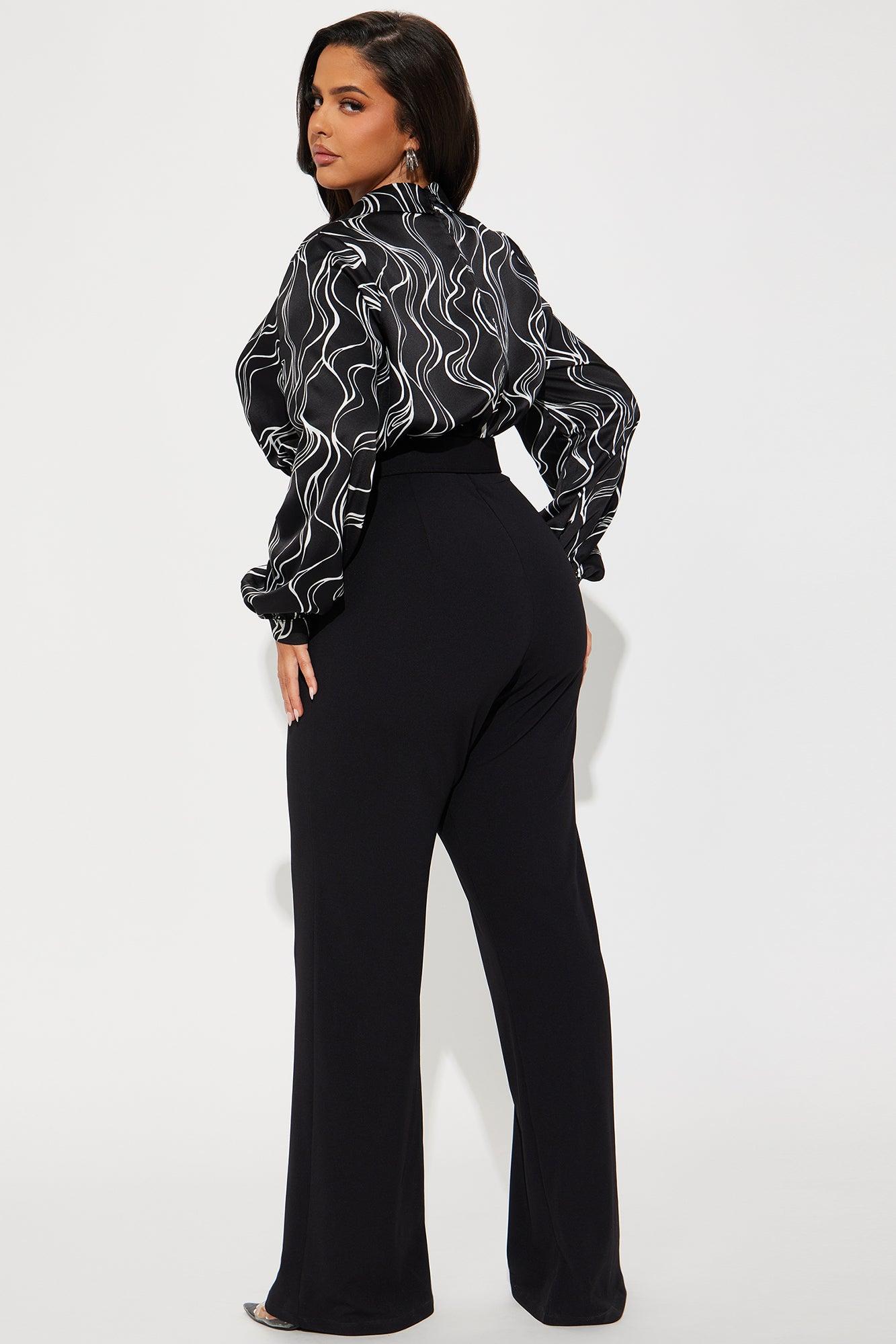 Corporate Girly Jumpsuit - Black/combo Product Image