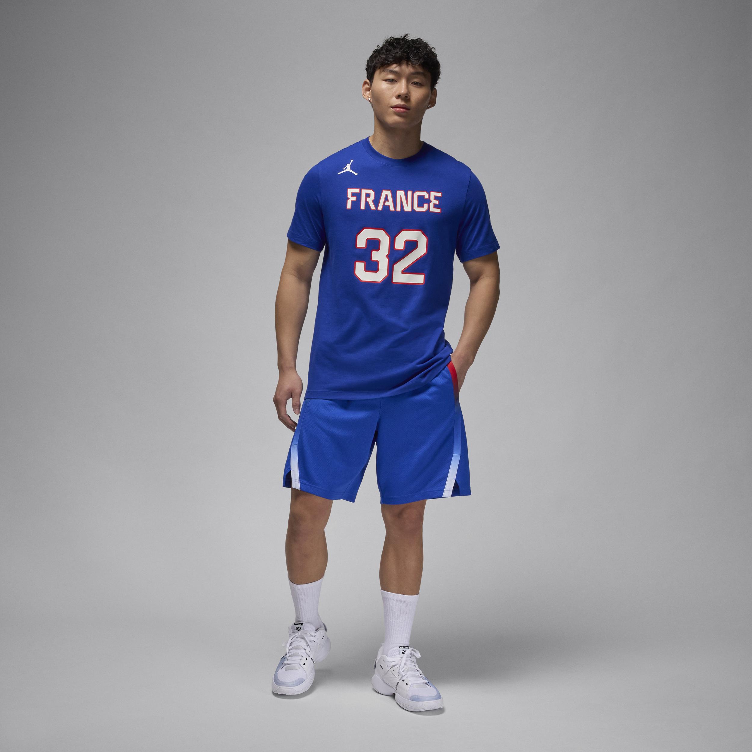 Victor Wembanyama France Nike Mens Basketball T-Shirt | FZ5480-417 Product Image