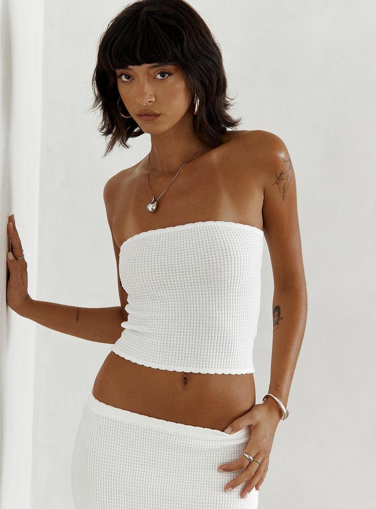 Huckle Tube Top White Product Image