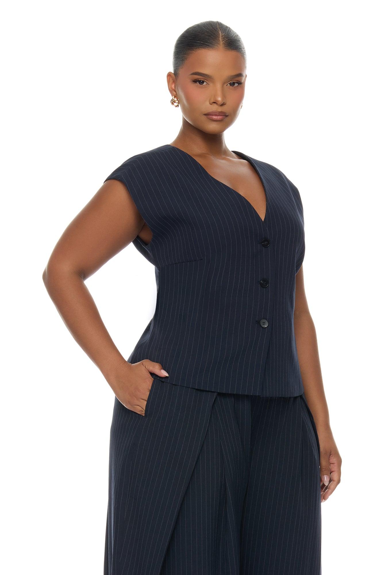 Zaya Wide Leg Pant Set - Navy/combo Female Product Image