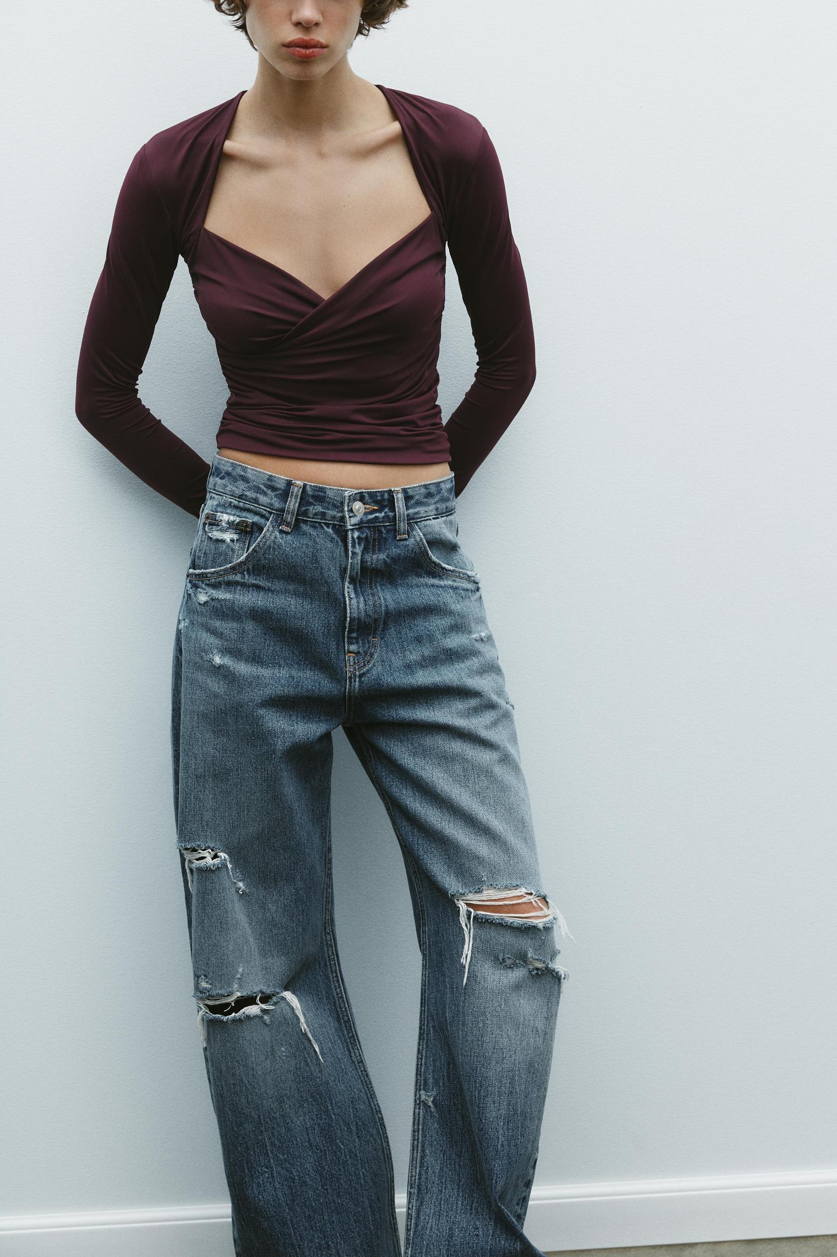 DRAPED POLYAMIDE TOP Product Image