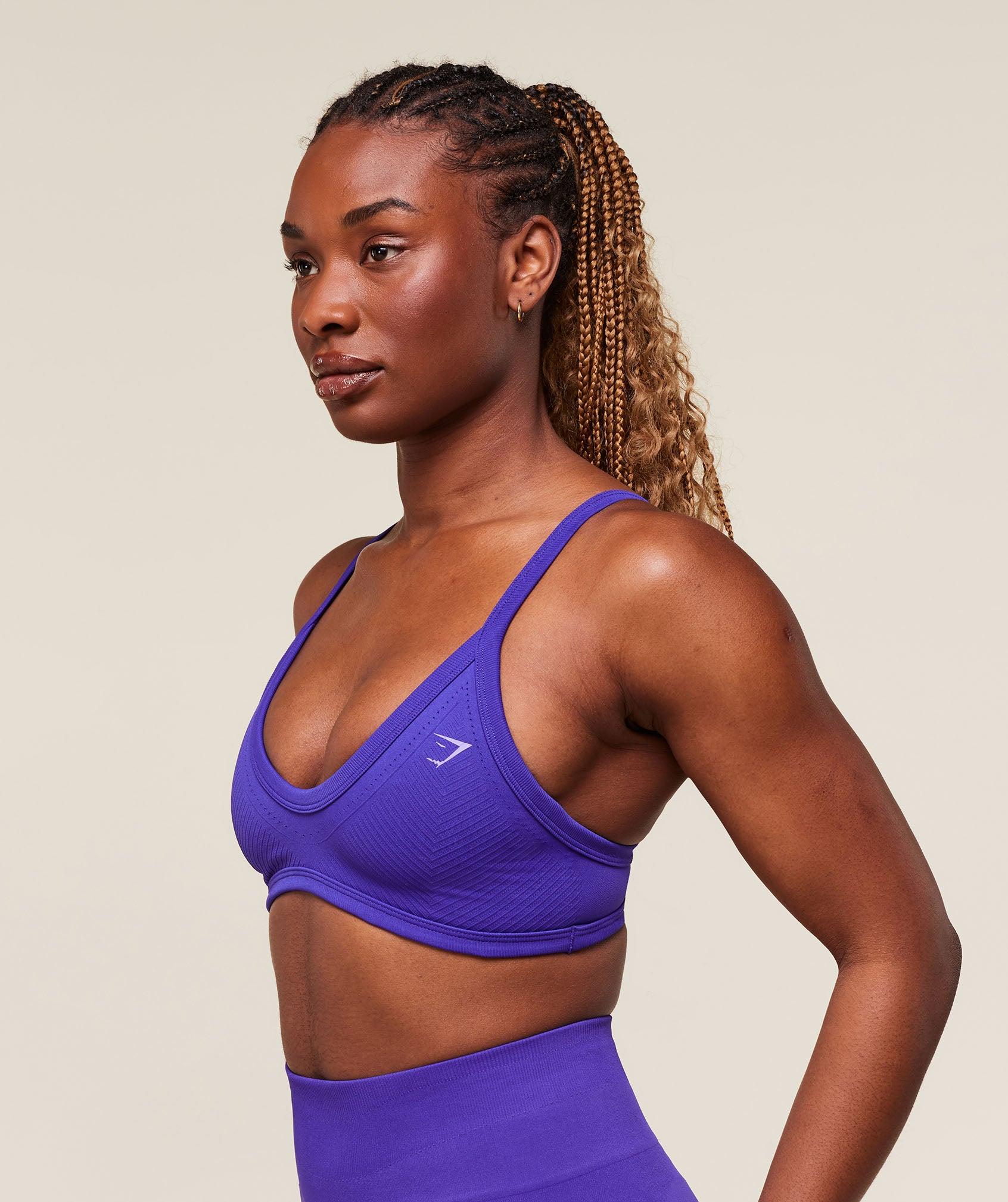Gymshark Energised Seamless Sports Bra - Cobalt Purple Female Product Image