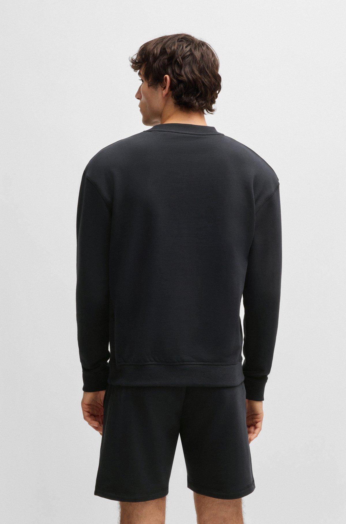 Relaxed-fit sweatshirt in cotton terry with embroidered logo Product Image