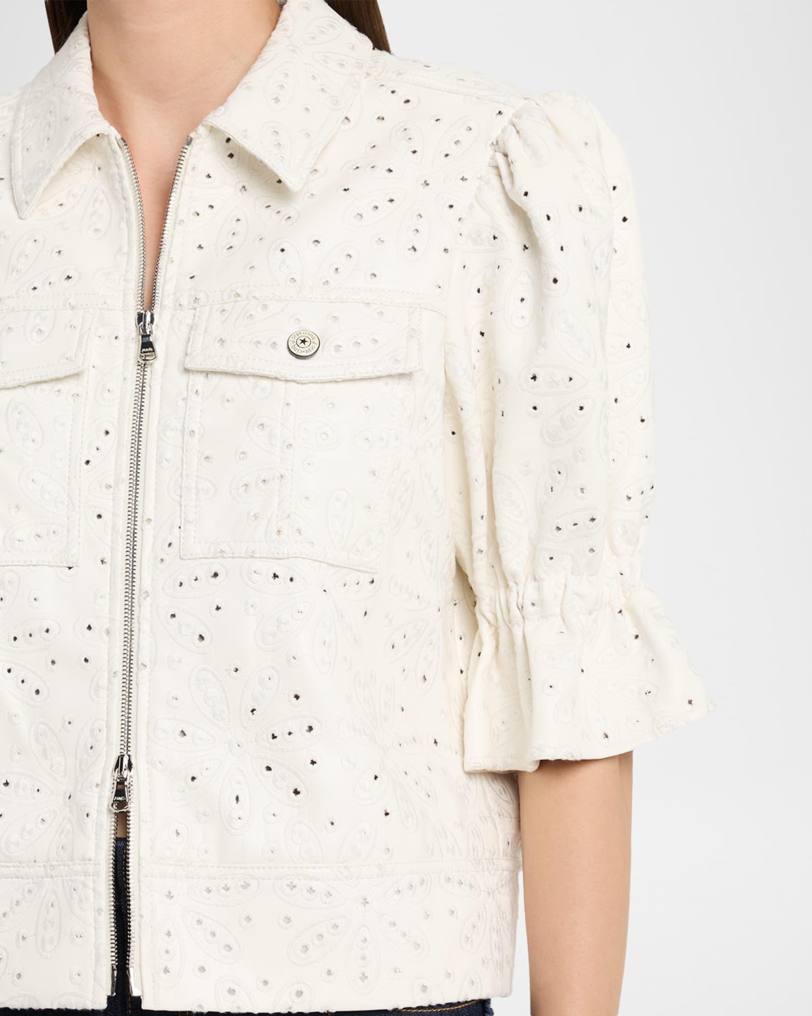 Holly Embroidered Short-Sleeve Jacket Product Image