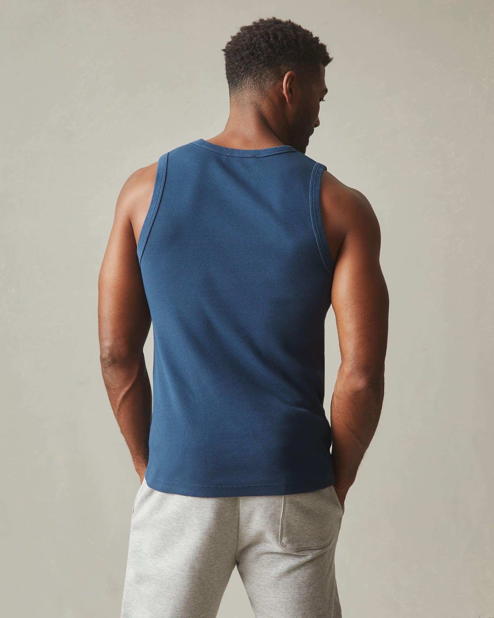 Men's Rib Tank - Marine Navy Product Image