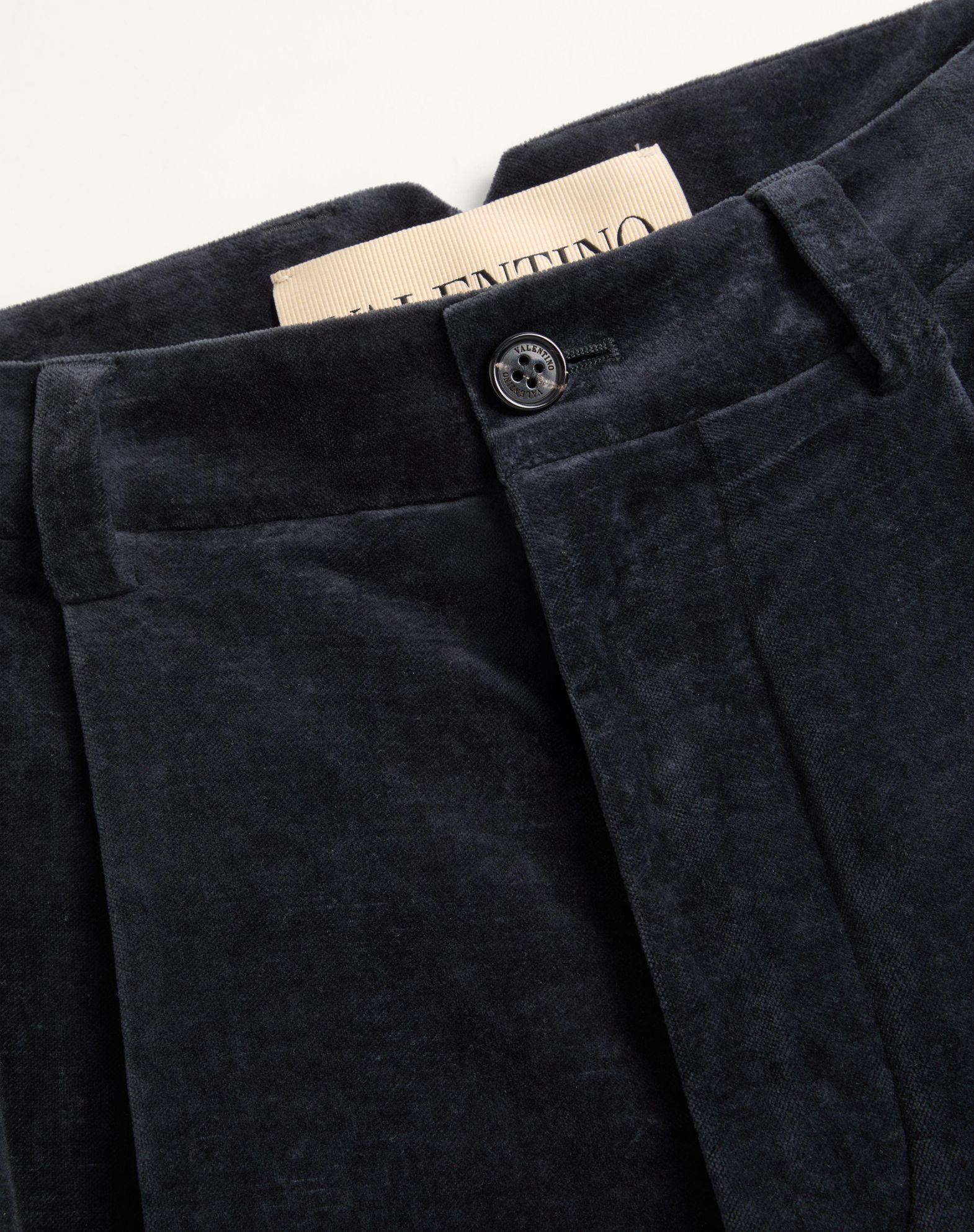 Washed Cotton-Linen Velvet Pants Product Image