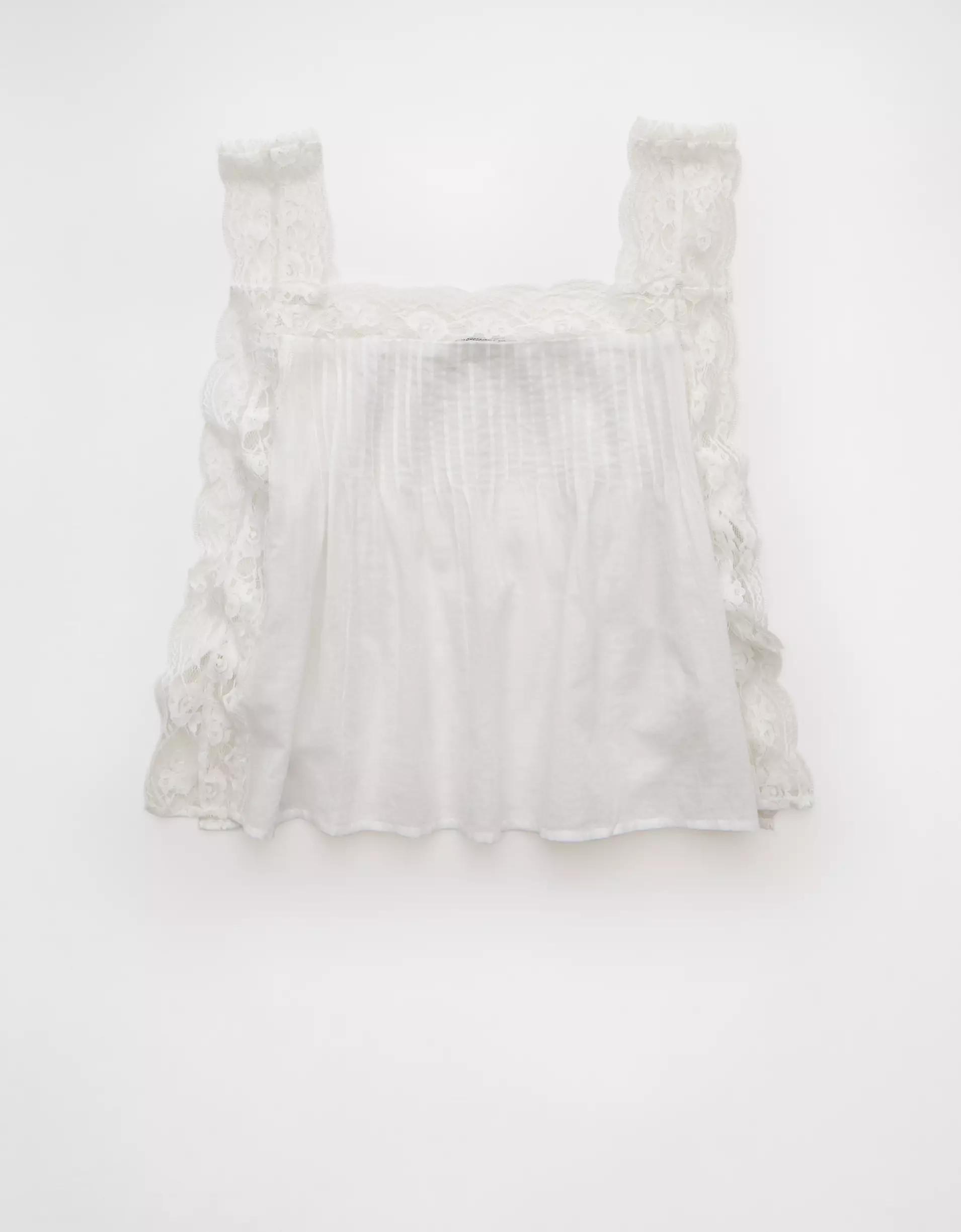 AE Lace Tie Side Tank Top Product Image