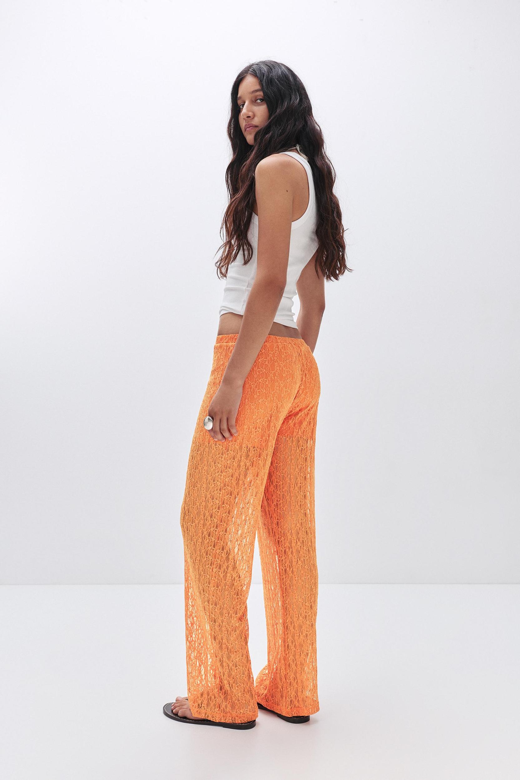 Wide-leg lace trousers Product Image