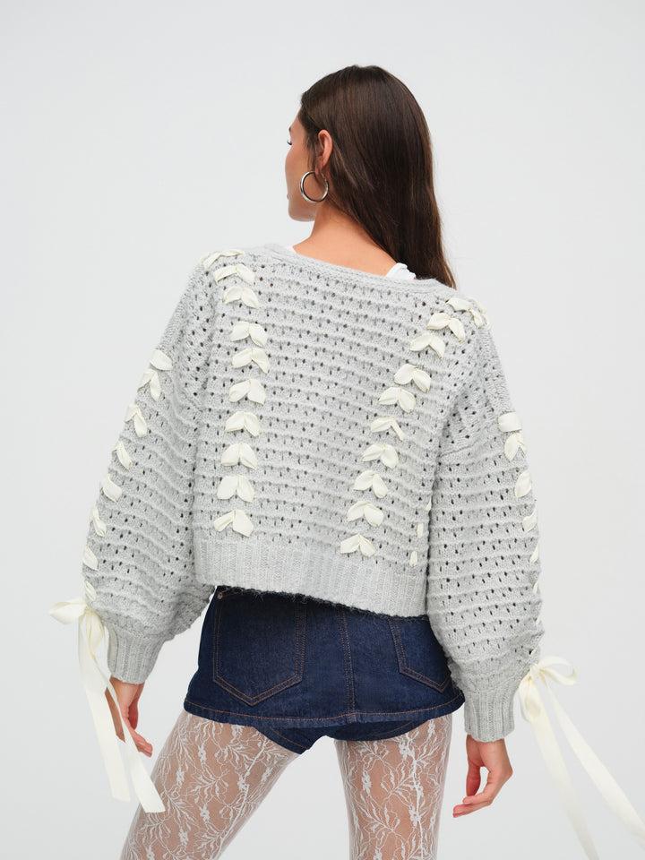 Laurel Oversized Cardigan — Grey Product Image