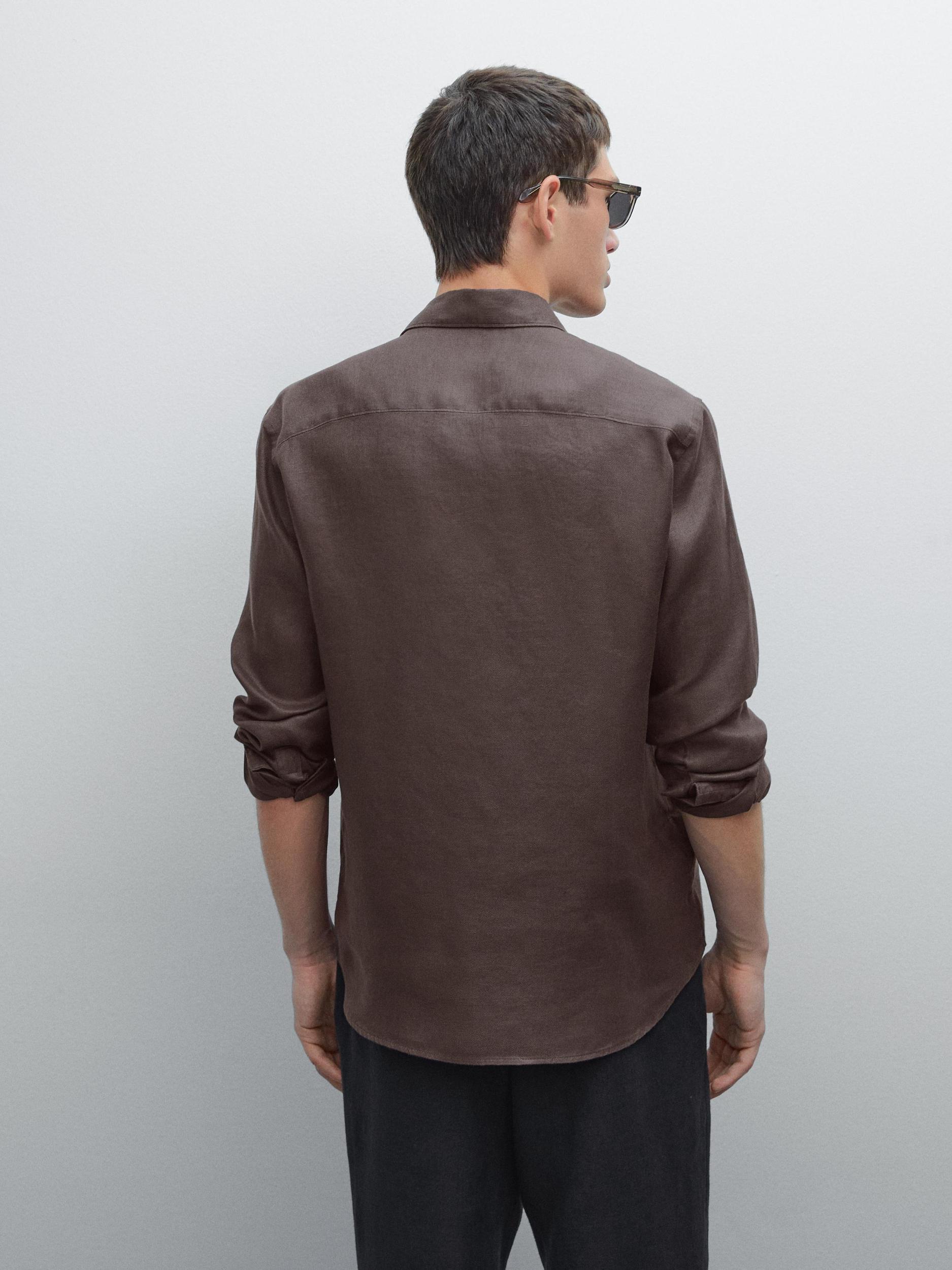 Lightweight regular fit twill shirt Product Image