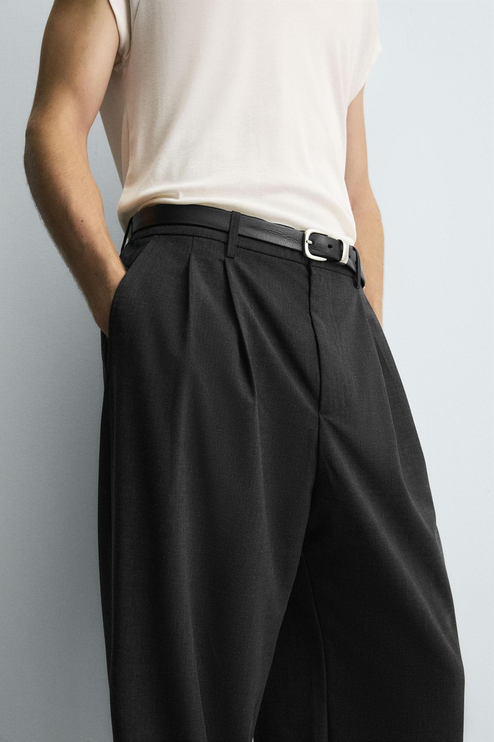 PLEATED WIDE FIT PANTS Product Image