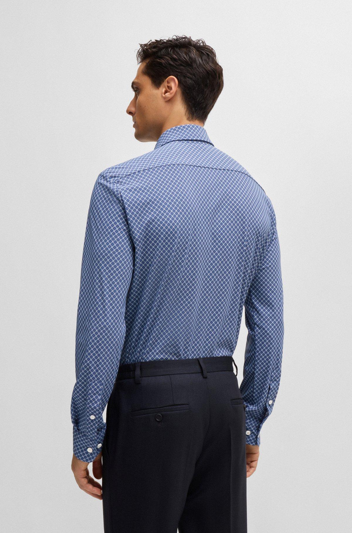 Slim-fit shirt in printed performance-stretch jersey Product Image