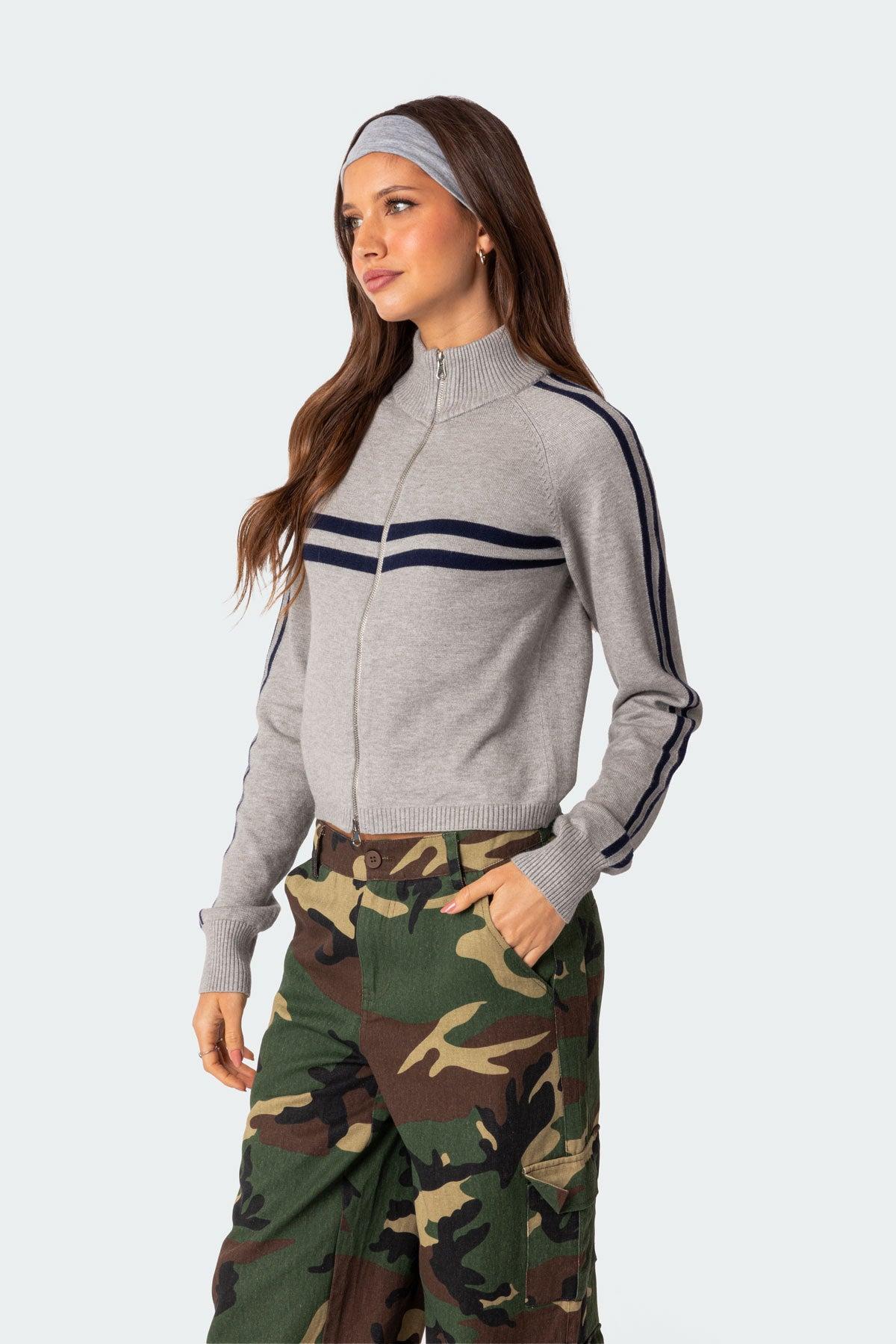 Roxanne Zip Up Knit Cardigan Product Image