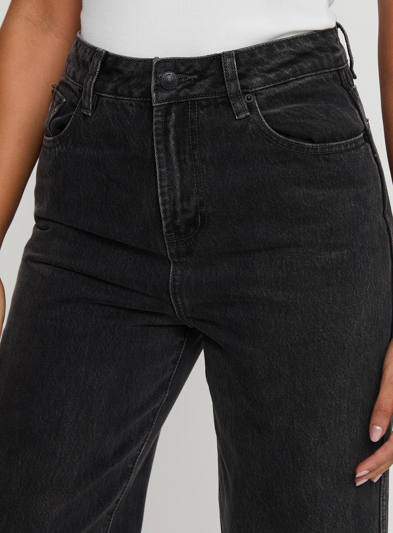 Karlina High Rise Straight Leg Jean Charcoal Product Image