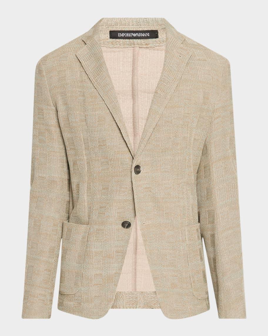 Men's Cotton Knit Textured Sport Coat Product Image