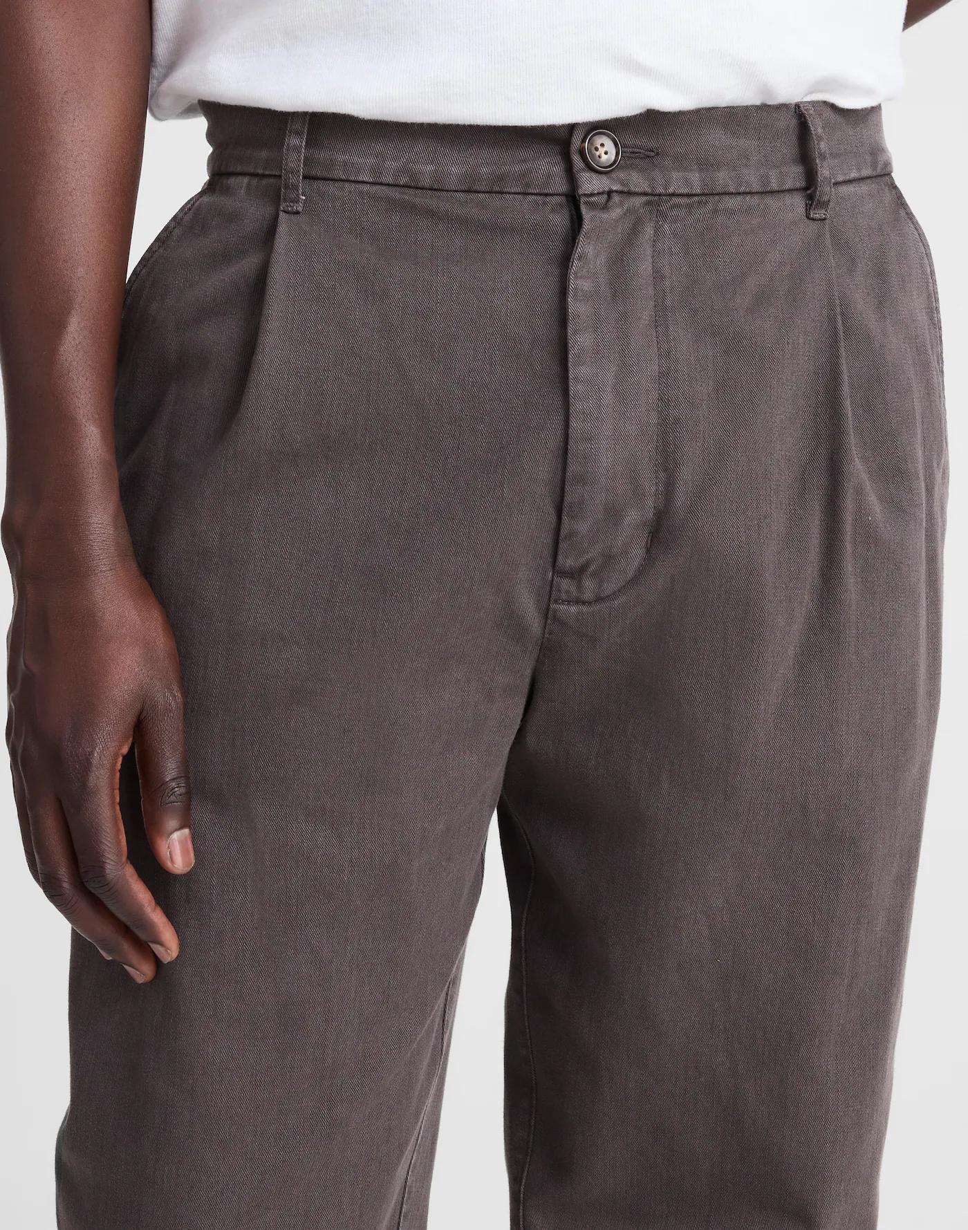 Pleated Twill Trousers Product Image