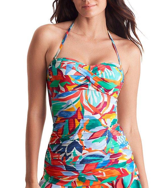 Mimi Flamingo Radiant Floral Cameron Shirred Skirted Swim Bottom Product Image