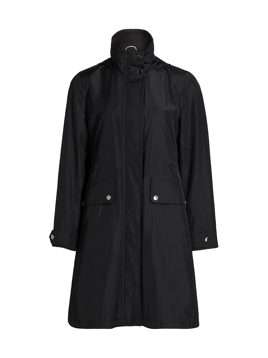 Womens Heather Stand Collar Raincoat Product Image