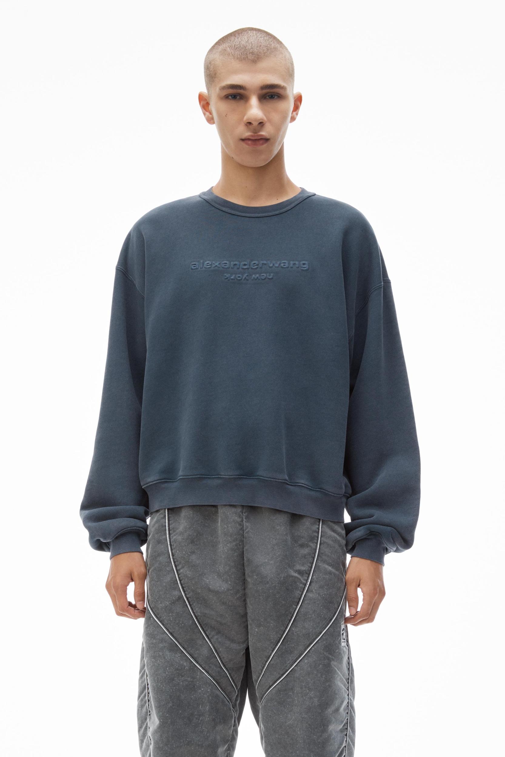 Unisex Logo-embossed Sweatshirt In Cotton Product Image