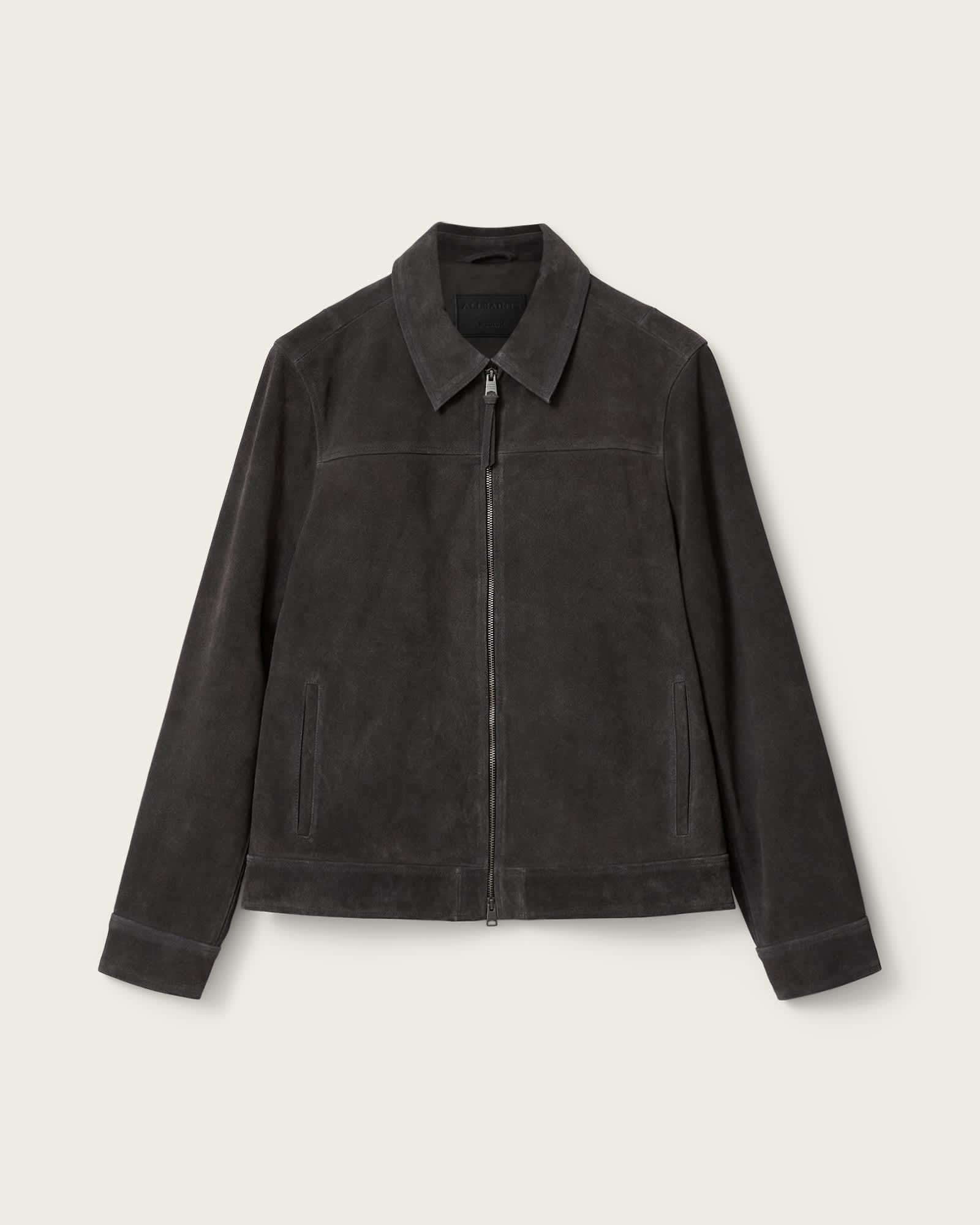 Rhone Suede Jacket ANTHRACITE GREY | ALLSAINTS US Product Image