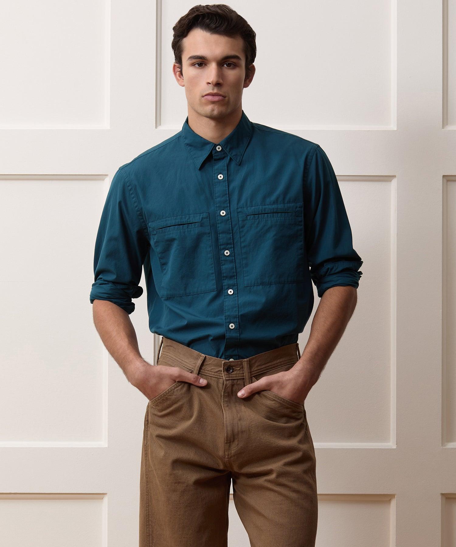 Welt Pocket Poplin Big Shirt Product Image