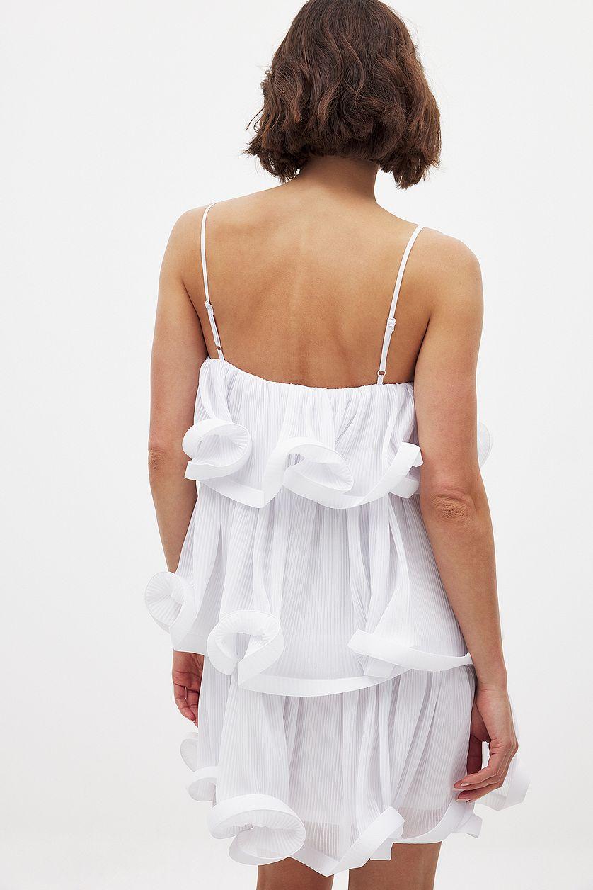 Printed Flounce Mini Dress Product Image