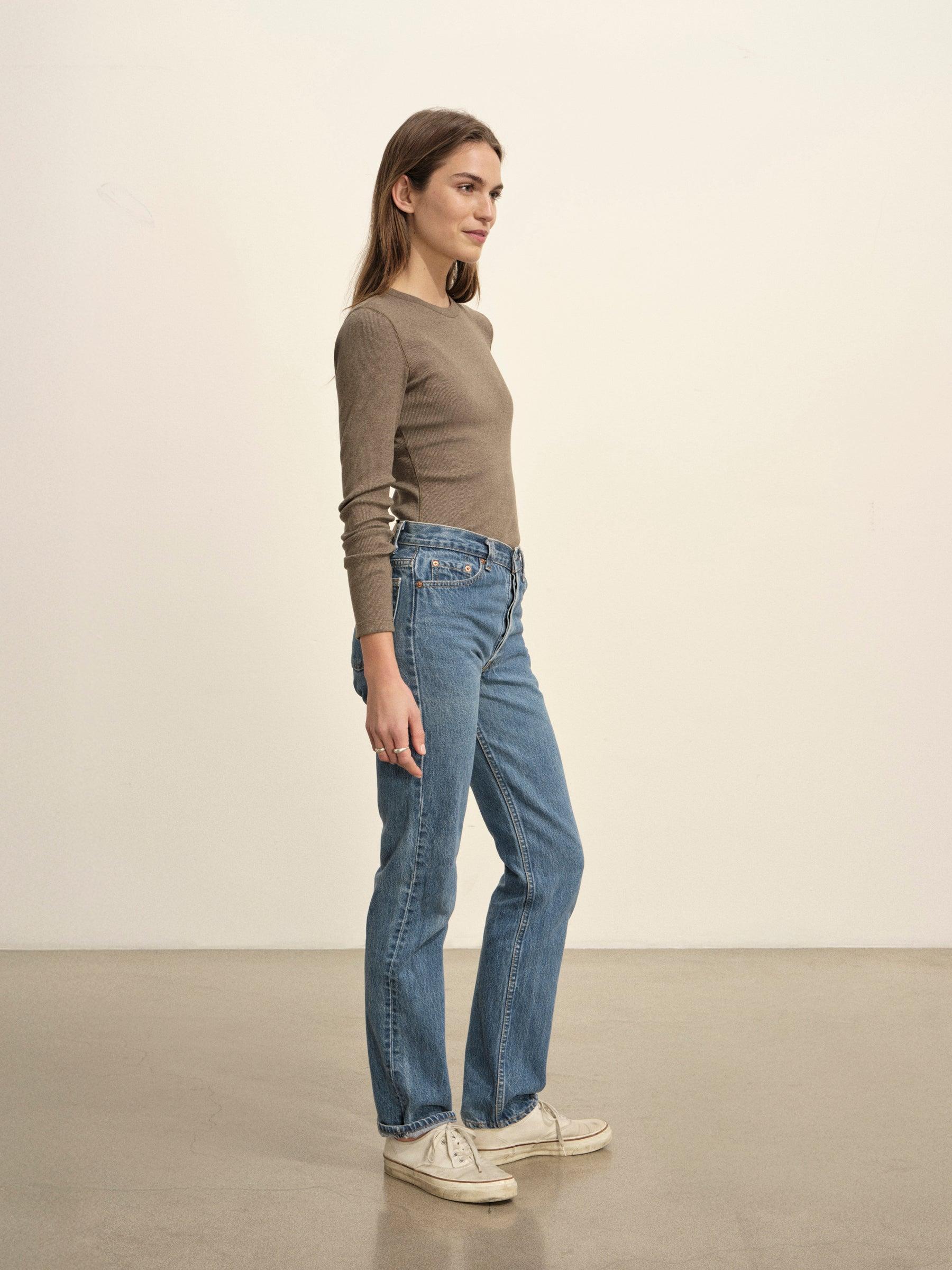 Marled Moss Surplus Rib L/S Crew Product Image