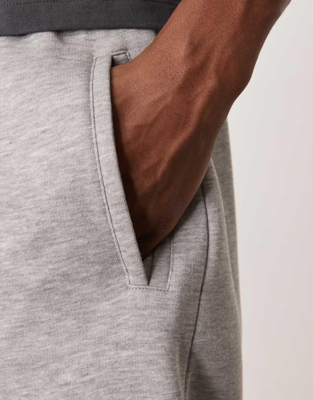 ASOS DESIGN cropped wide leg sweatpants in heather gray Product Image