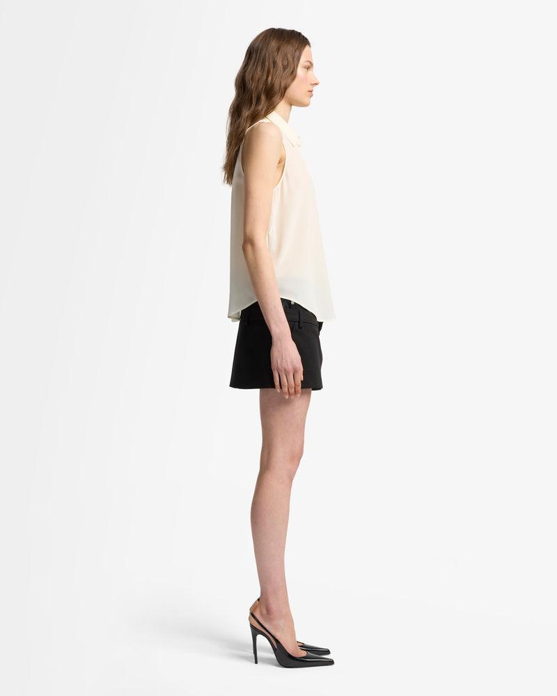 Sleeveless Silk Button Down Product Image