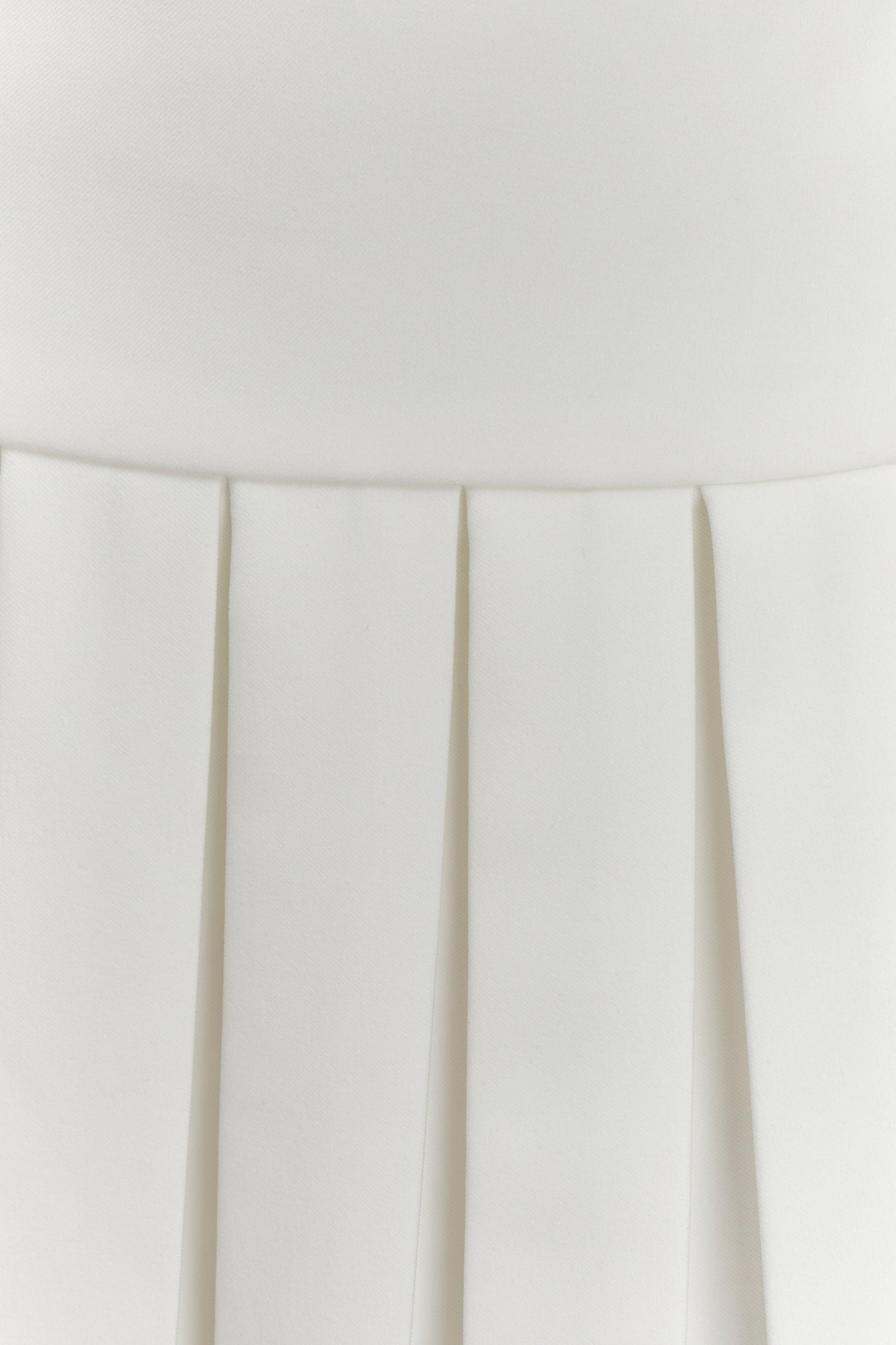 Naya Pleated Mini Dress With Ties - White Product Image