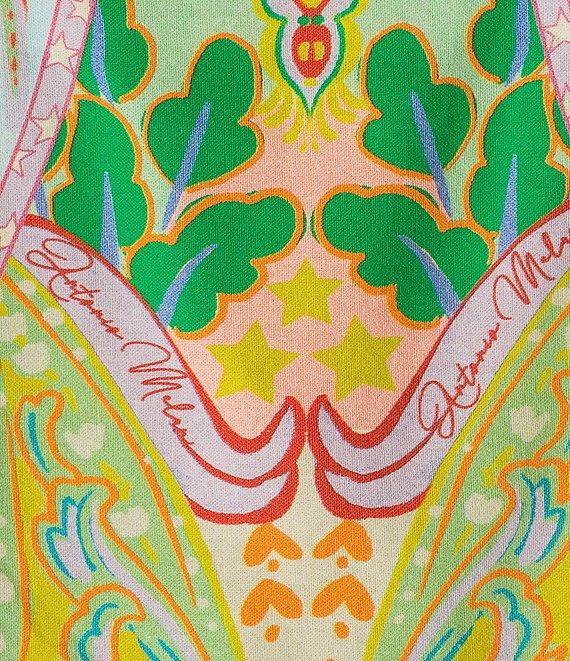 Antonio Melani Brooks Printed Coordinating Linen Square Neck Sleeveless Blouse Product Image