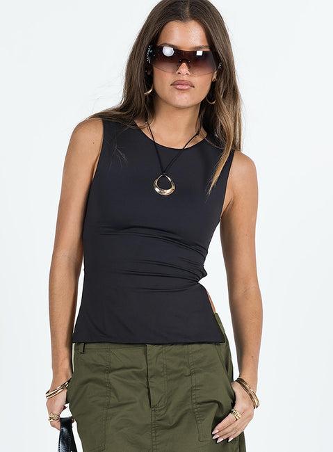 Uzo Top Black Lower Impact Product Image