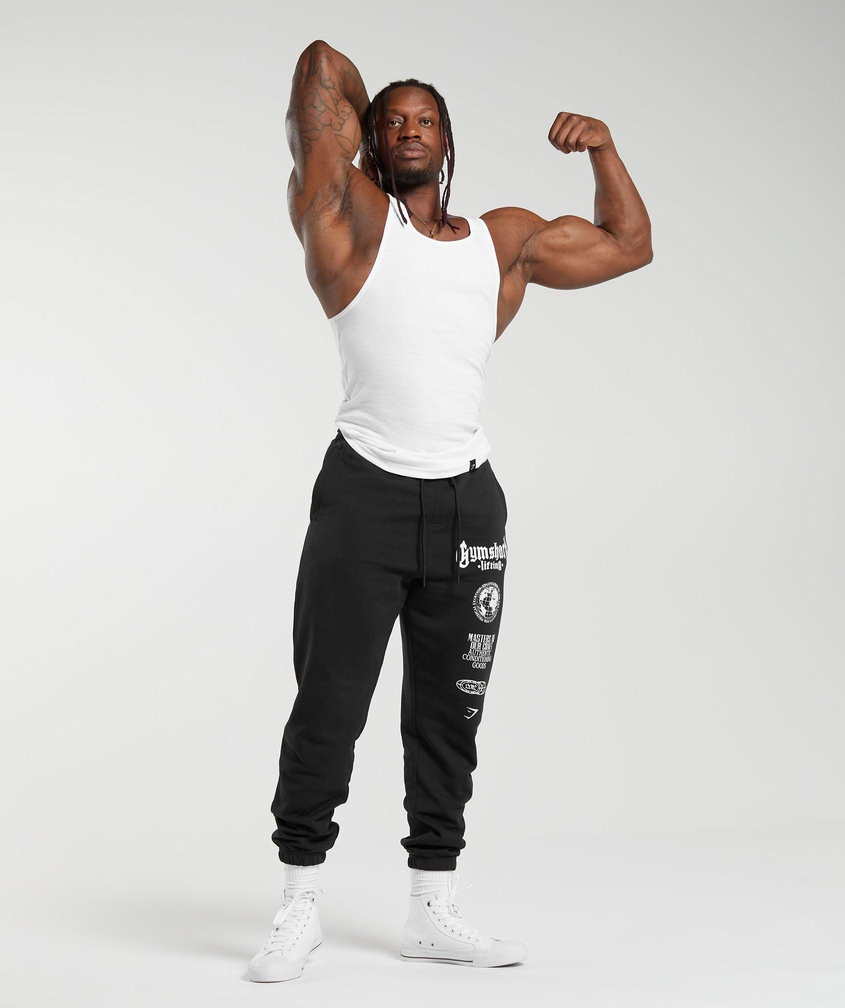 Gymshark Global Lifting Oversized Essential Joggers - Black Male Product Image