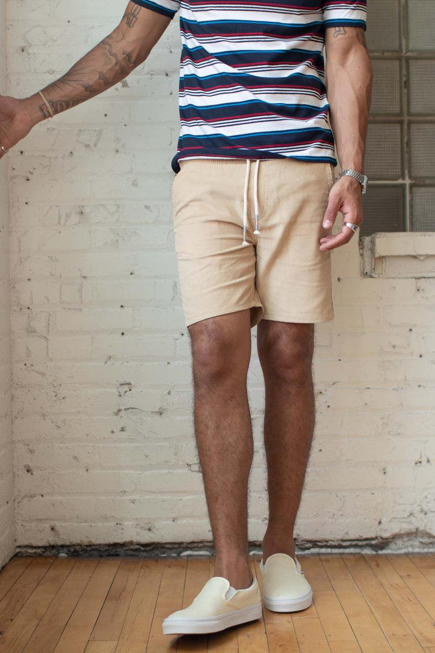 Khaki Corduroy Shorts Product Image