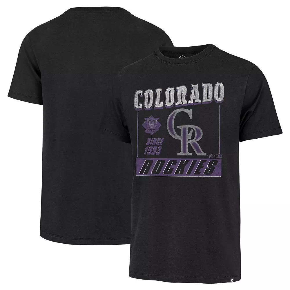Men's '47 Black Colorado Rockies Outlast Franklin T-Shirt,  Product Image