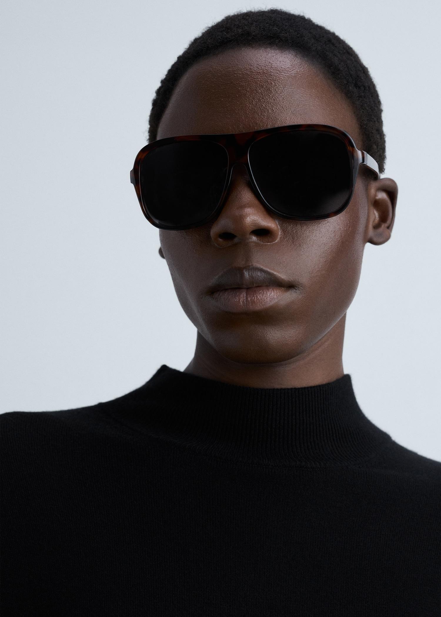 Perkins-neck knitted dress - Women | MANGO USA Product Image