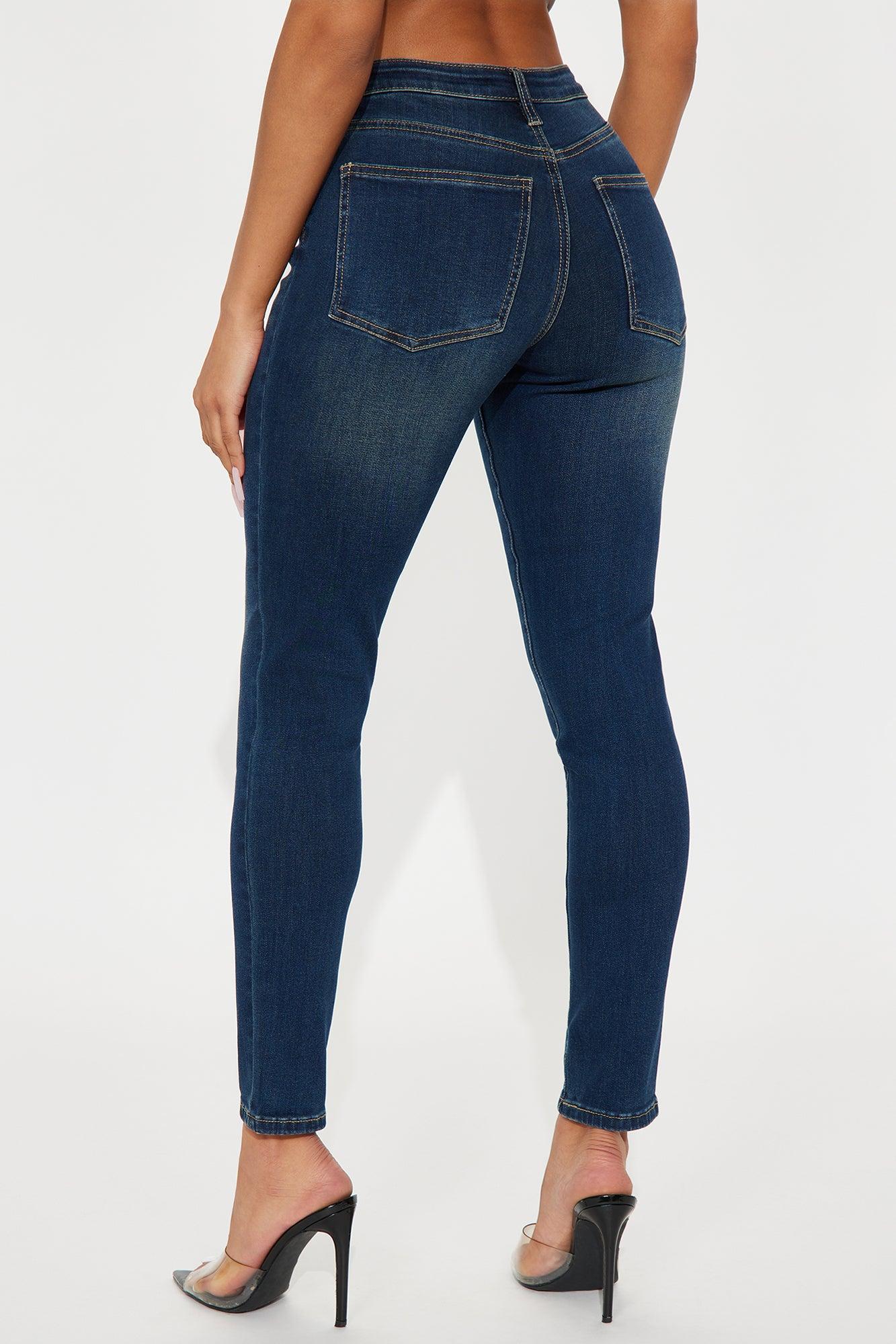 Forever Fitting Mid Rise Skinny Jeans - Dark Wash Female Product Image