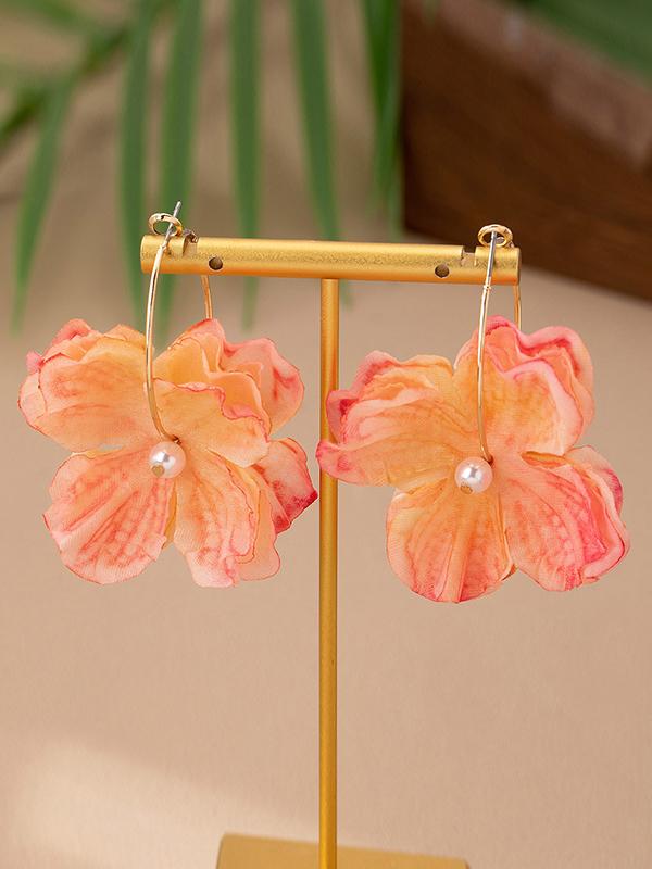 Flower Shape Drop Earrings Product Image