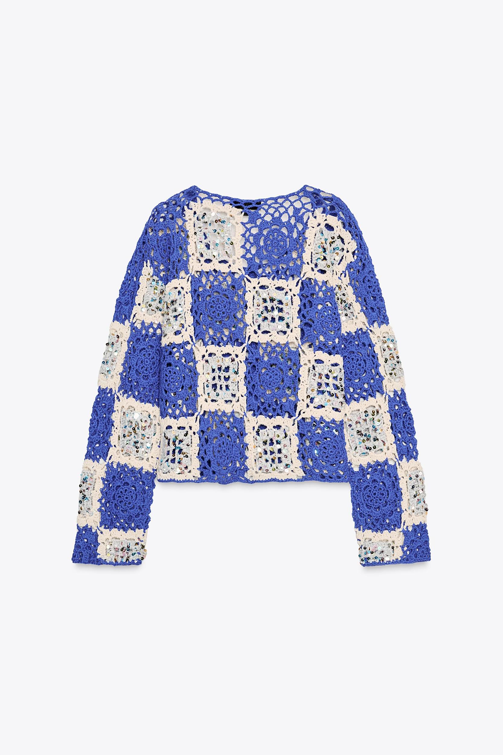 SEQUIN CROCHET JACKET Product Image