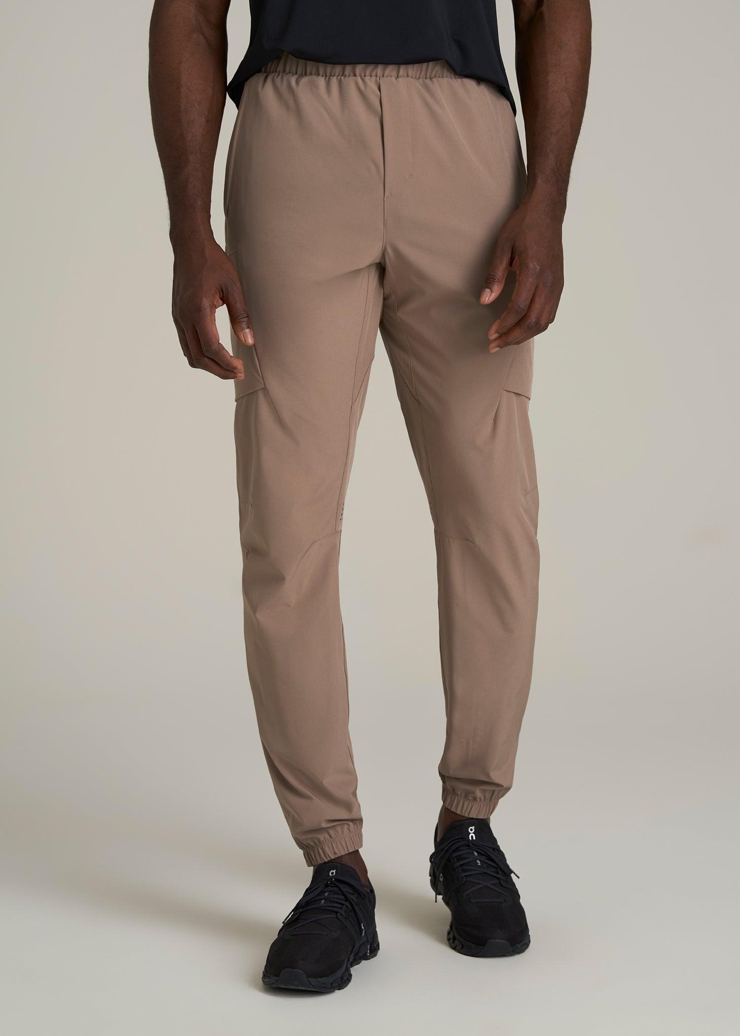 Featherweight Cargo Training Jogger for Tall Men in Dark Sand Male Product Image