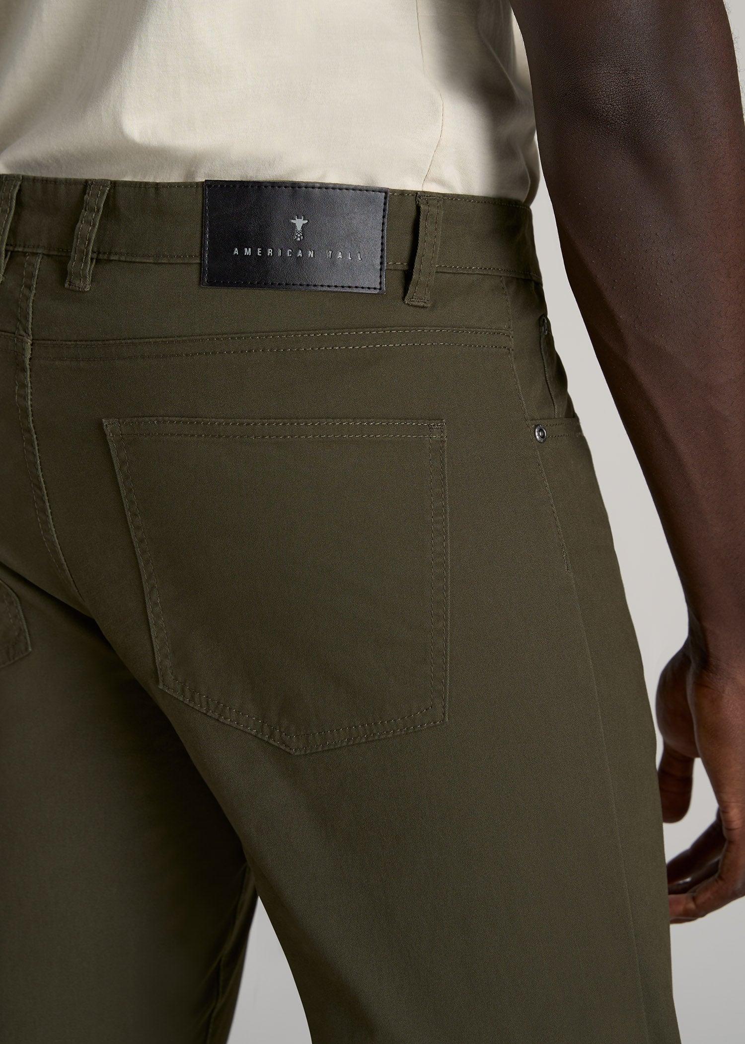 Carman TAPERED Fit Five Pocket Pants for Tall Men in Black Male Product Image