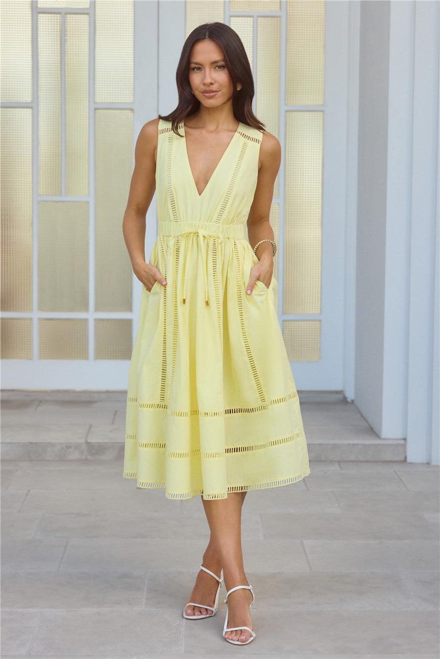 Golden Hour Magic Midi Dress Yellow Product Image