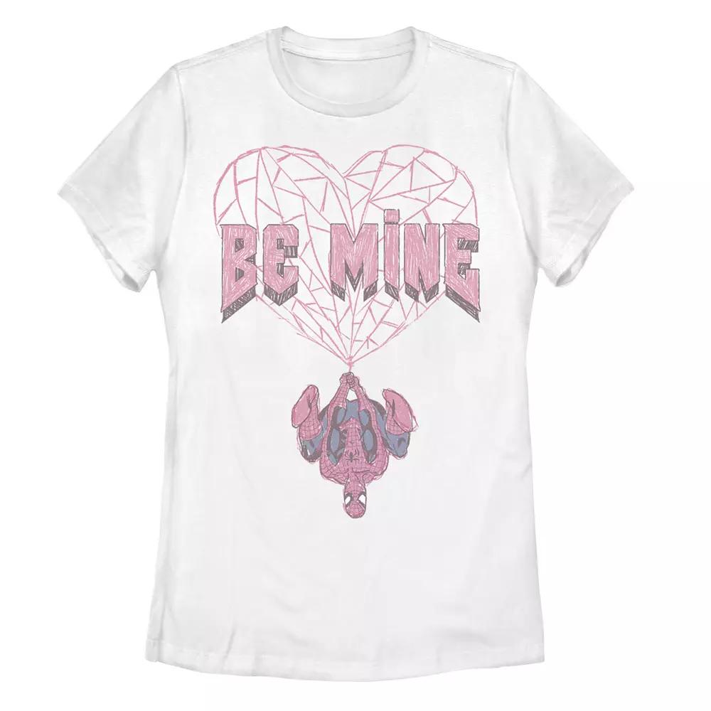 Juniors' Marvel Spider-Man Heart Web Tee, Girl's,  Product Image