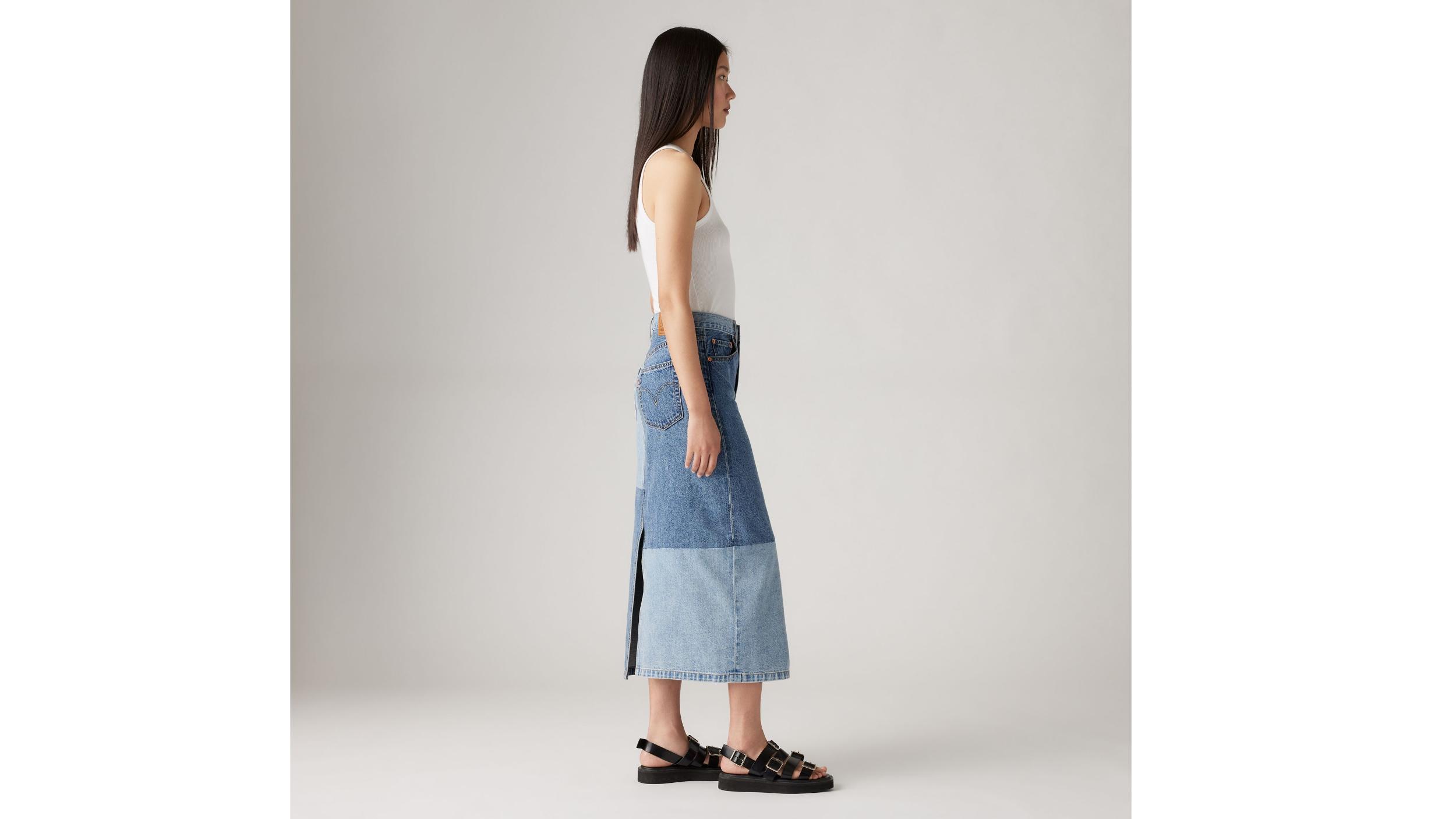Button Midi Skirt Product Image