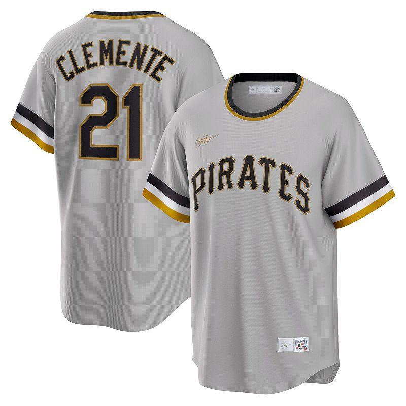 Nike Mens MLB Pittsburgh Pirates (Roberto Clemente) Cooperstown Baseball Jersey | C267QBT-CP1 Product Image