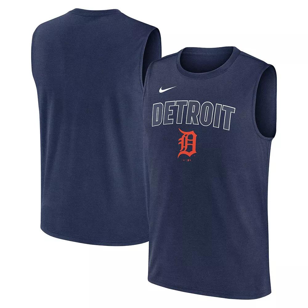 Men's Nike Navy Detroit Tigers Knockout Performance Muscle Tank Top, Size: 2XL, Blue Product Image